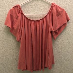 Coral Off the Shoulder